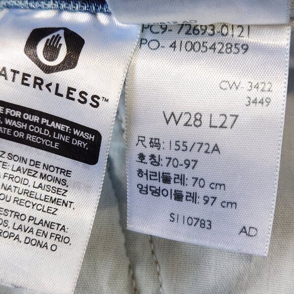 Levi's Ribcage Straight Ankle Jeans 28 Blue Buttonfly High Rise Stretch Denim - Picture 9 of 13